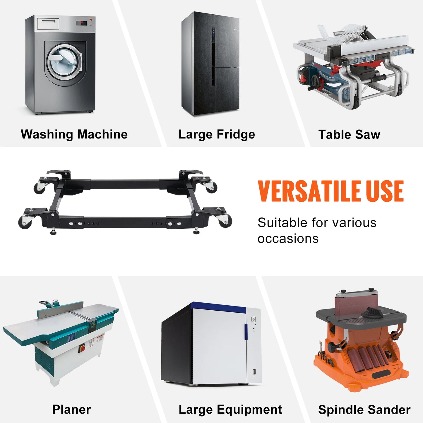 SucceBuy Movable Washing Machine Stand With Roller Base