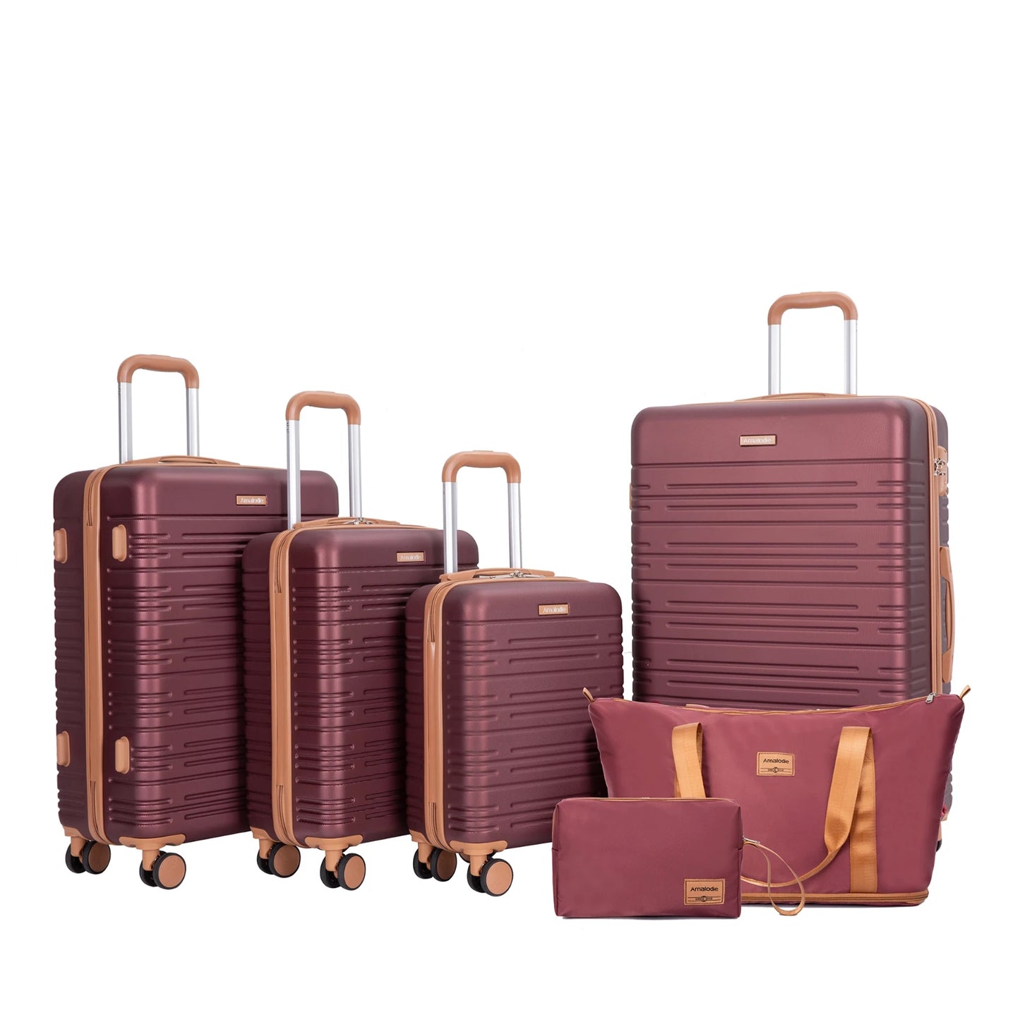 Luggage Sets 6 Piece,Suitcases with Double Spinner Wheels and TSA Lock,Hardcase 6 set 16/20/24/28 Luggage with Travel Duffle Bag