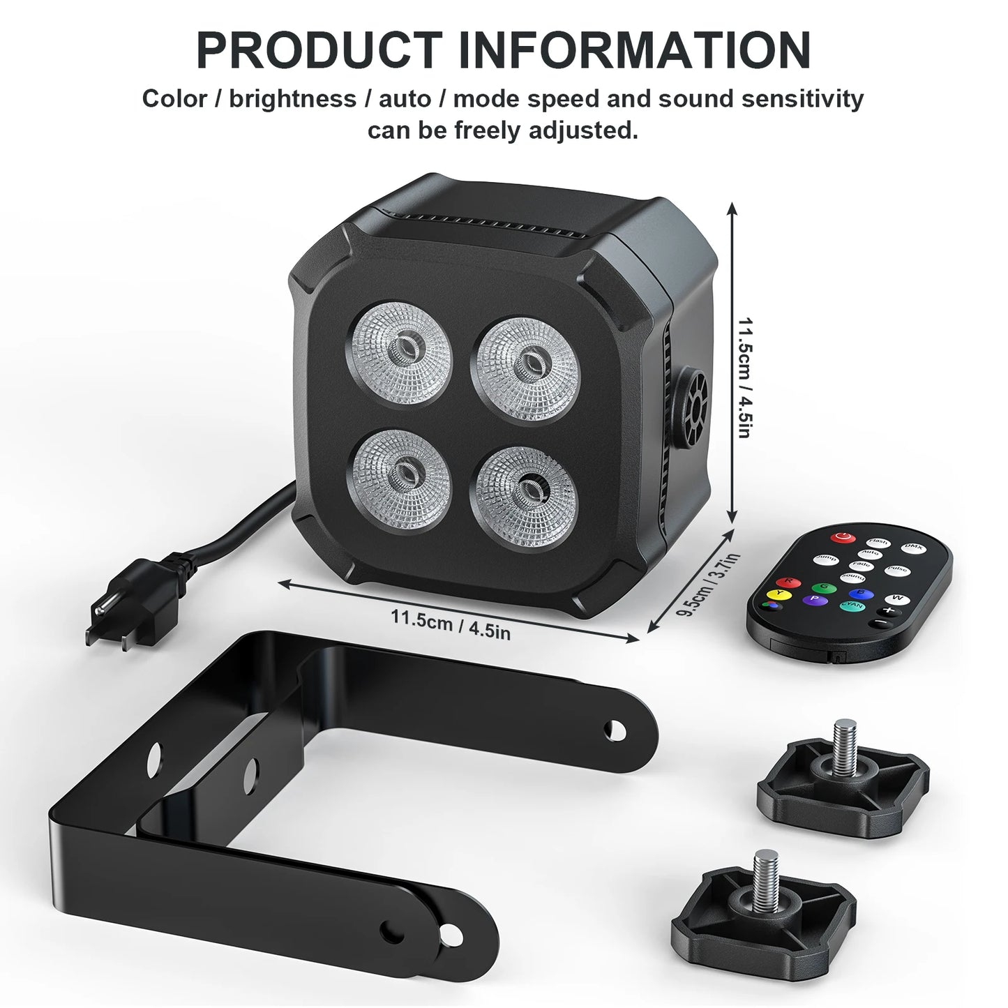 U'King 4x8W RGB Par Lights DMX DJ Stage Light