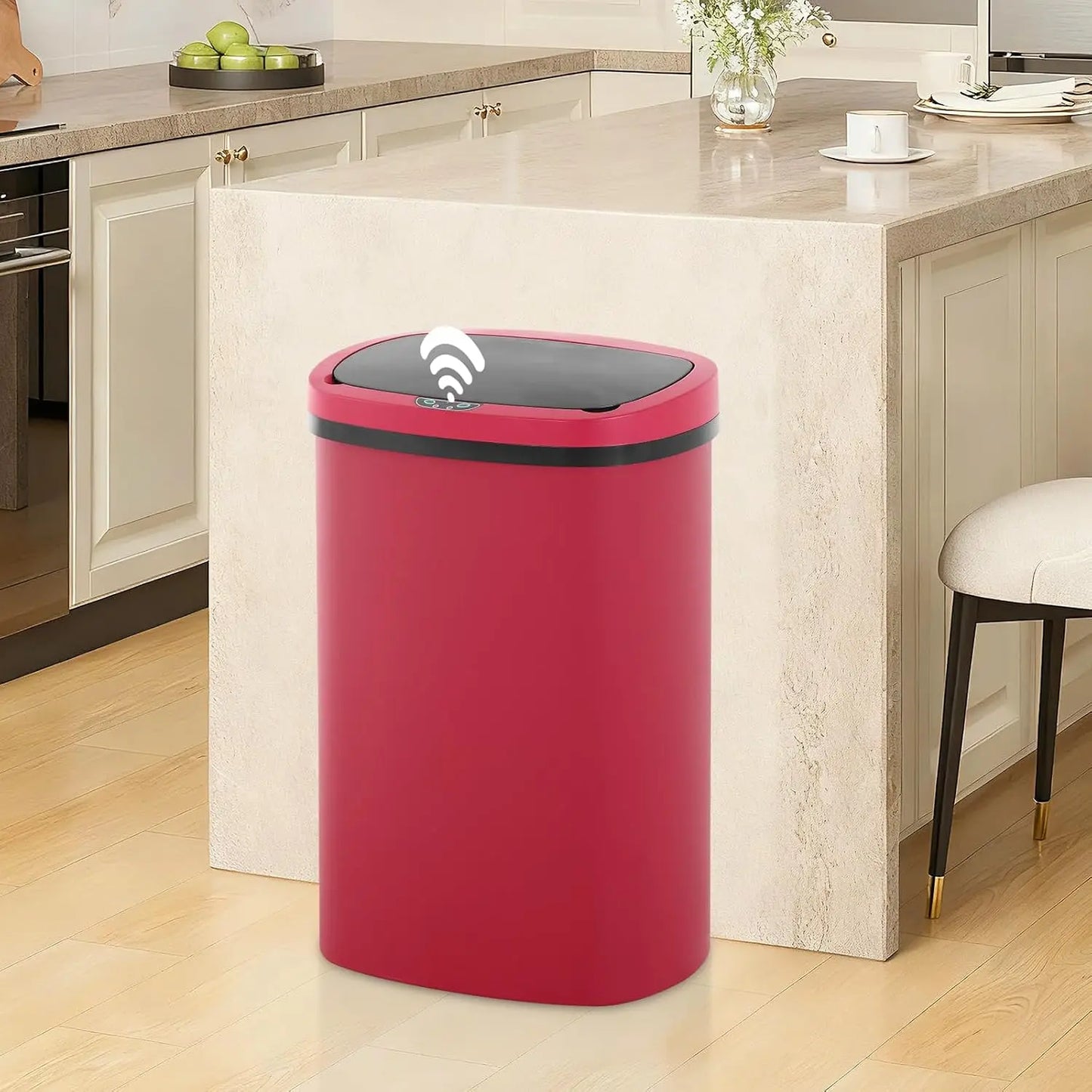 Motion Sensor 13 Gallon Touchless Trash Can With Lid