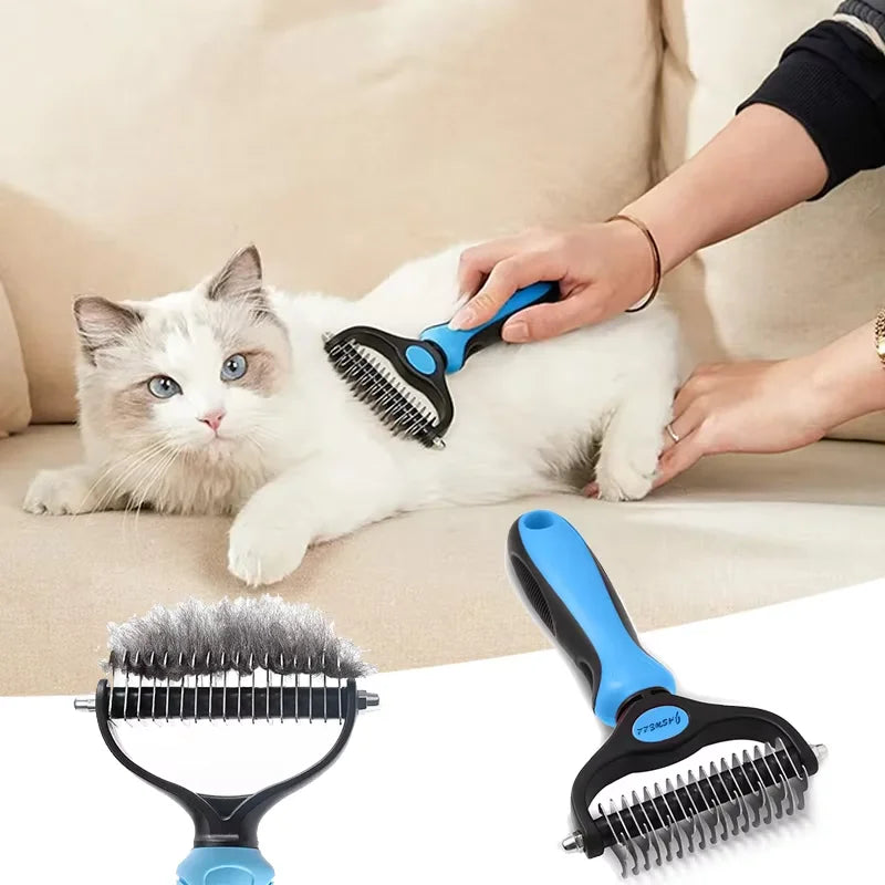 Dual Sided Pet Grooming Brush For Dogs And Cats