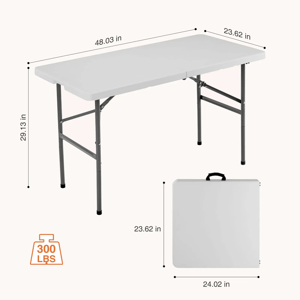 JHK Portable Folding Table Heavy Duty For Camping Dining