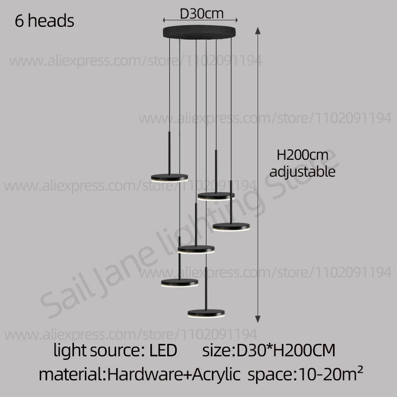 CAMPEGGI LED Circular Chandelier For Living Room