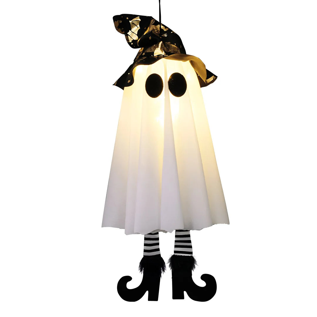 Halloween LED Light Up Witch And Ghost Hanging Decor