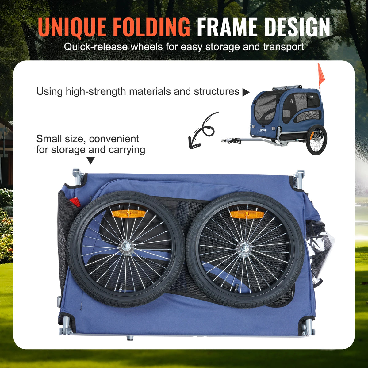 SucceBuy Pet Cart Bike Trailer for Dogs 100 Lb Capacity