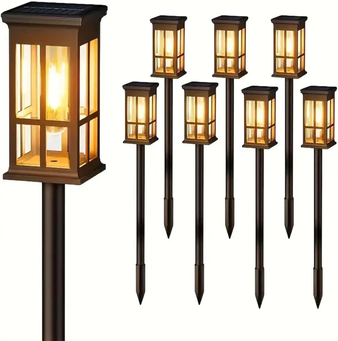 Solar Powered LED Pathway Lights for Outdoor Gardens
