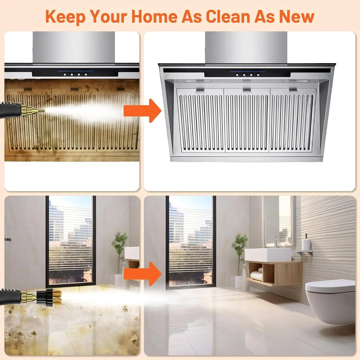Portable High Pressure Steam Cleaner For Home And Auto