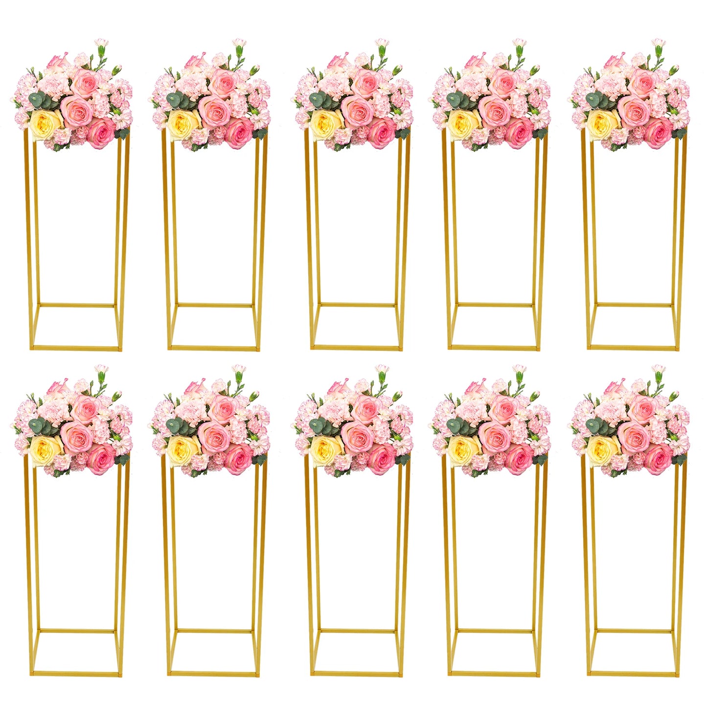 Metal Flower Stand Floor 10 Pieces For Wedding Decor