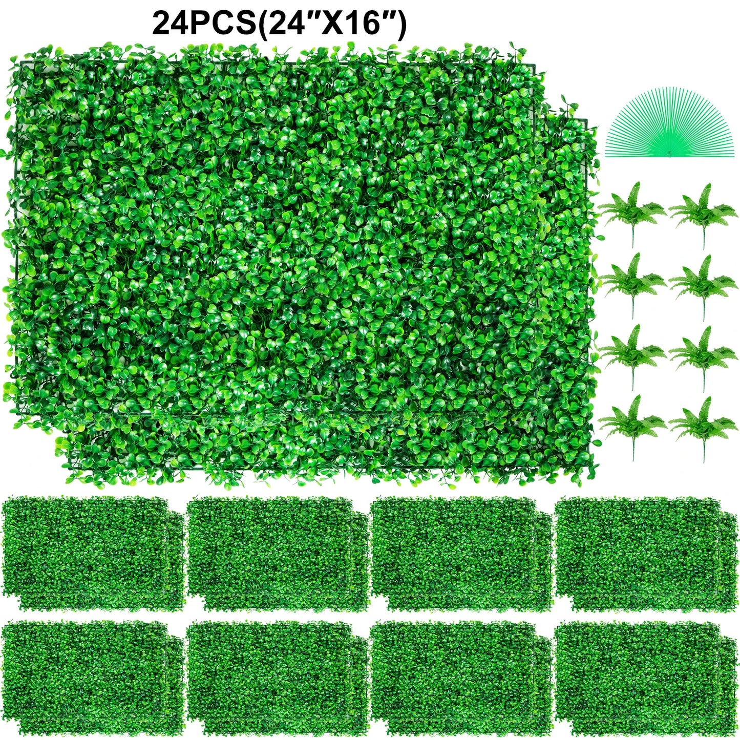 SucceBuy Artificial Boxwood Hedge Wall Panels Backdrop