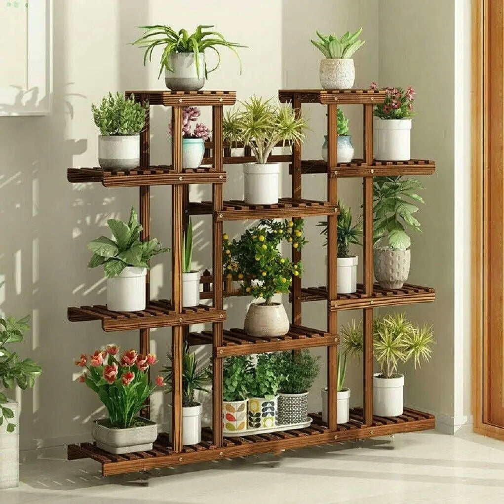 Wisfor Wooden Plant Shelf Indoor Outdoor MultiTier Stand