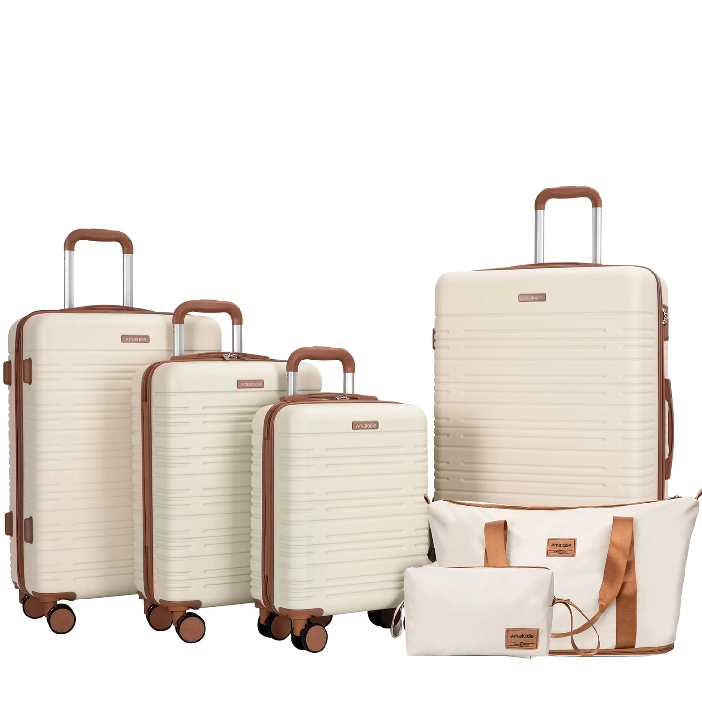 Luggage Sets 6 Piece,Suitcases with Double Spinner Wheels and TSA Lock,Hardcase 6 set 16/20/24/28 Luggage  with Travel Duffle Bag