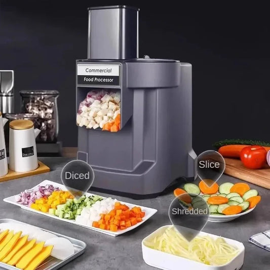 WERGANUASA Commercial Automatic Vegetable Cutter Slicer