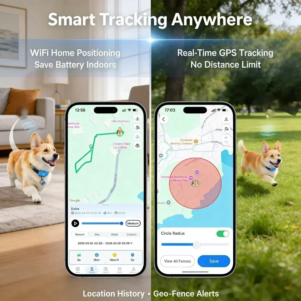 Wanwaytech 4G GPS Pet Tracker For Dogs And Cats Waterproof