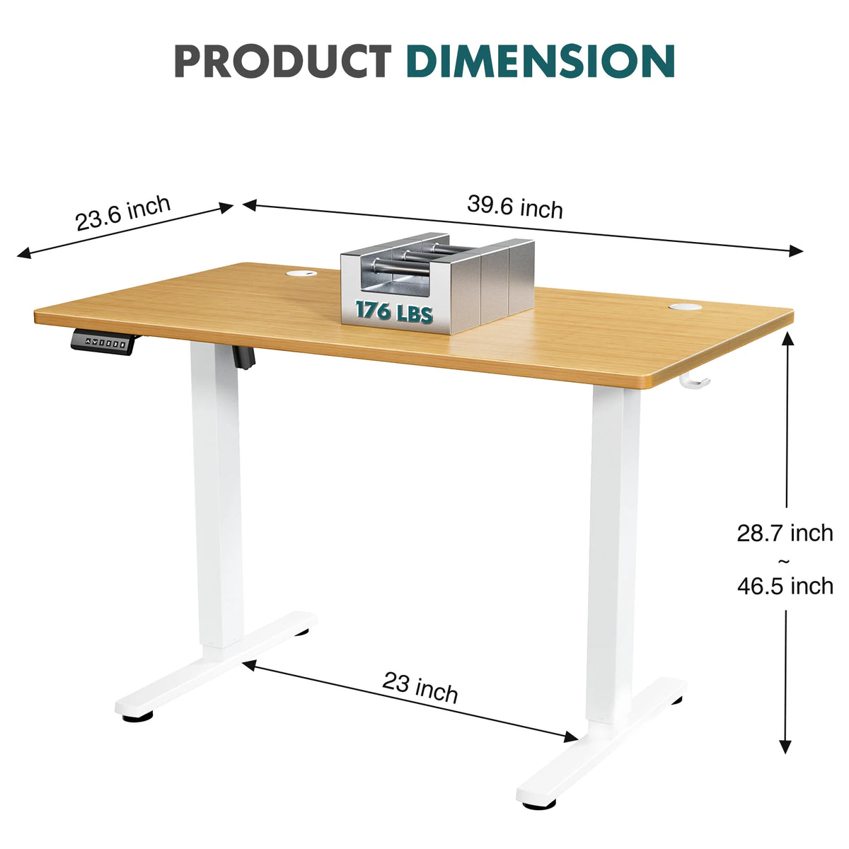 JHK Electric Adjustable Height Sit Stand Office Desk