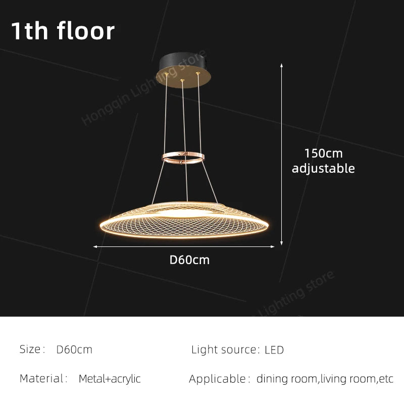 Yingxuan LED Living Room Pendant Light Ceiling Chandelier