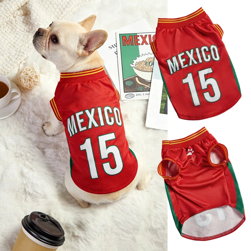 Mesh Breathable Dog Clothes Jersey For Pets