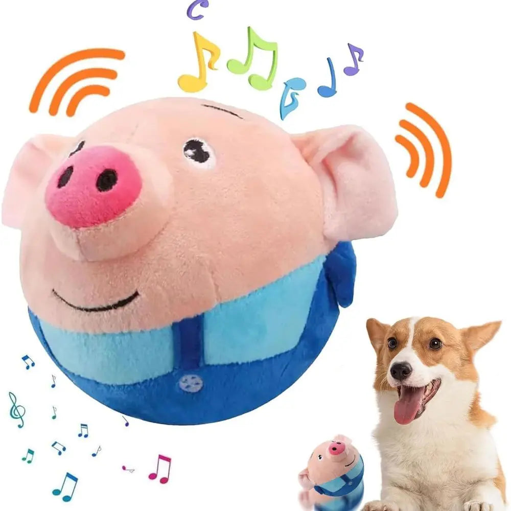 Interactive Rechargeable Dog Plush Toy With Squeak Motion