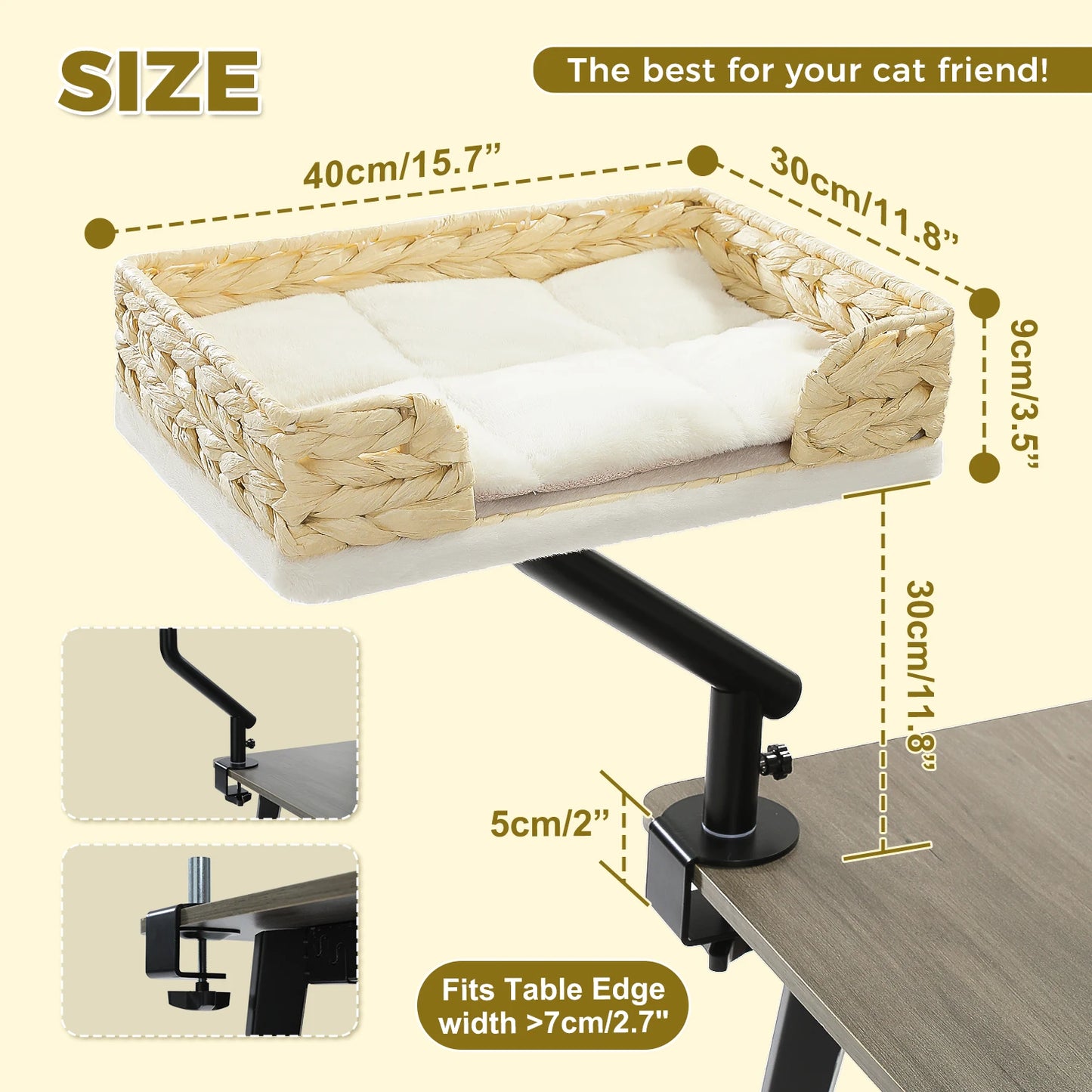 PAWZ Road Cat Desk Bed Rotatable Stand Adjustable Hammock