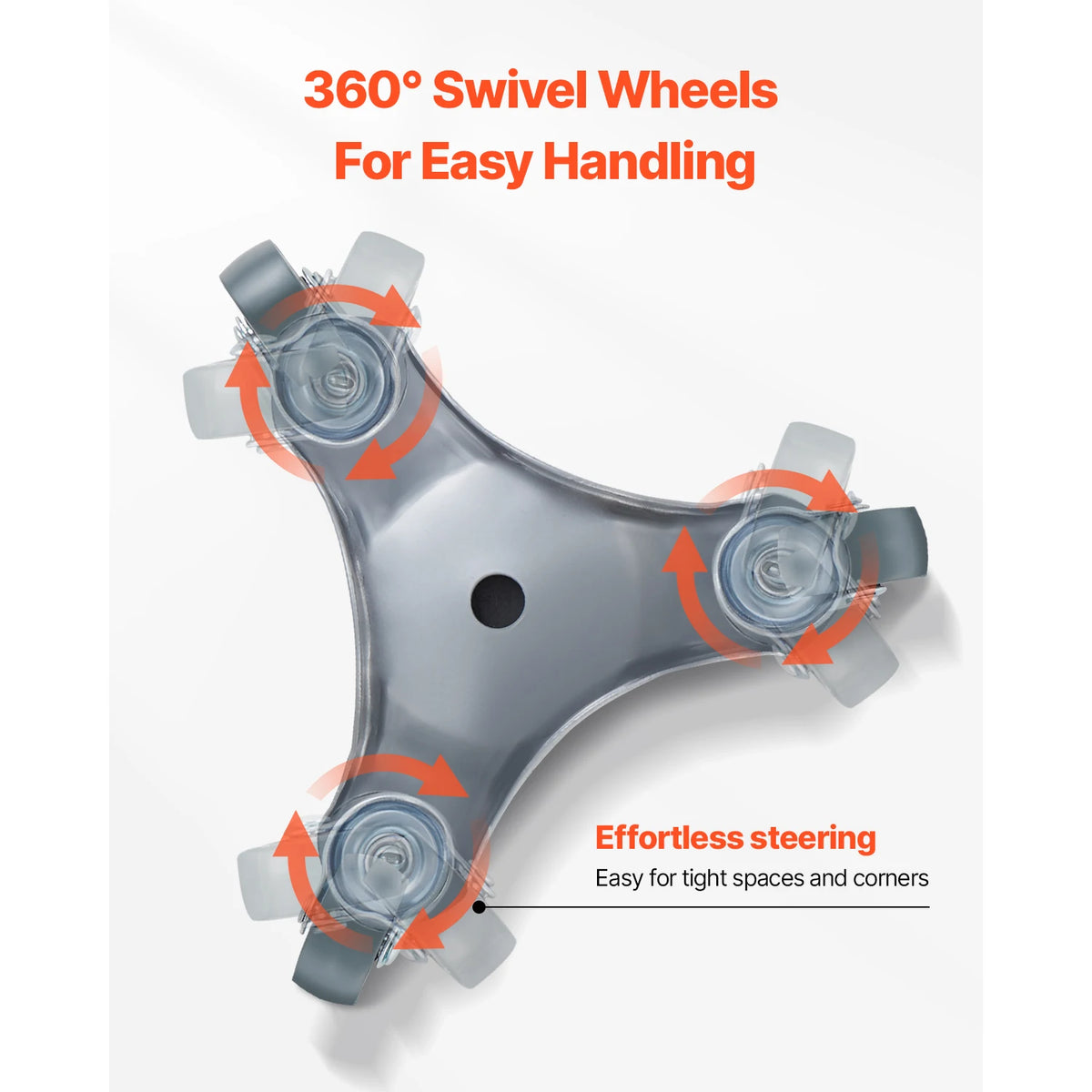 SucceBuy 4pcs Furniture Dolly Movers with Triangle Swivel Caster & 3 Wheels Fridge Lift Mover Tool Set for Home Appliances Sofa