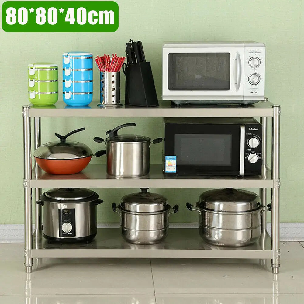 Stainless Steel Heavy Duty Three Tier Kitchen Storage Rack