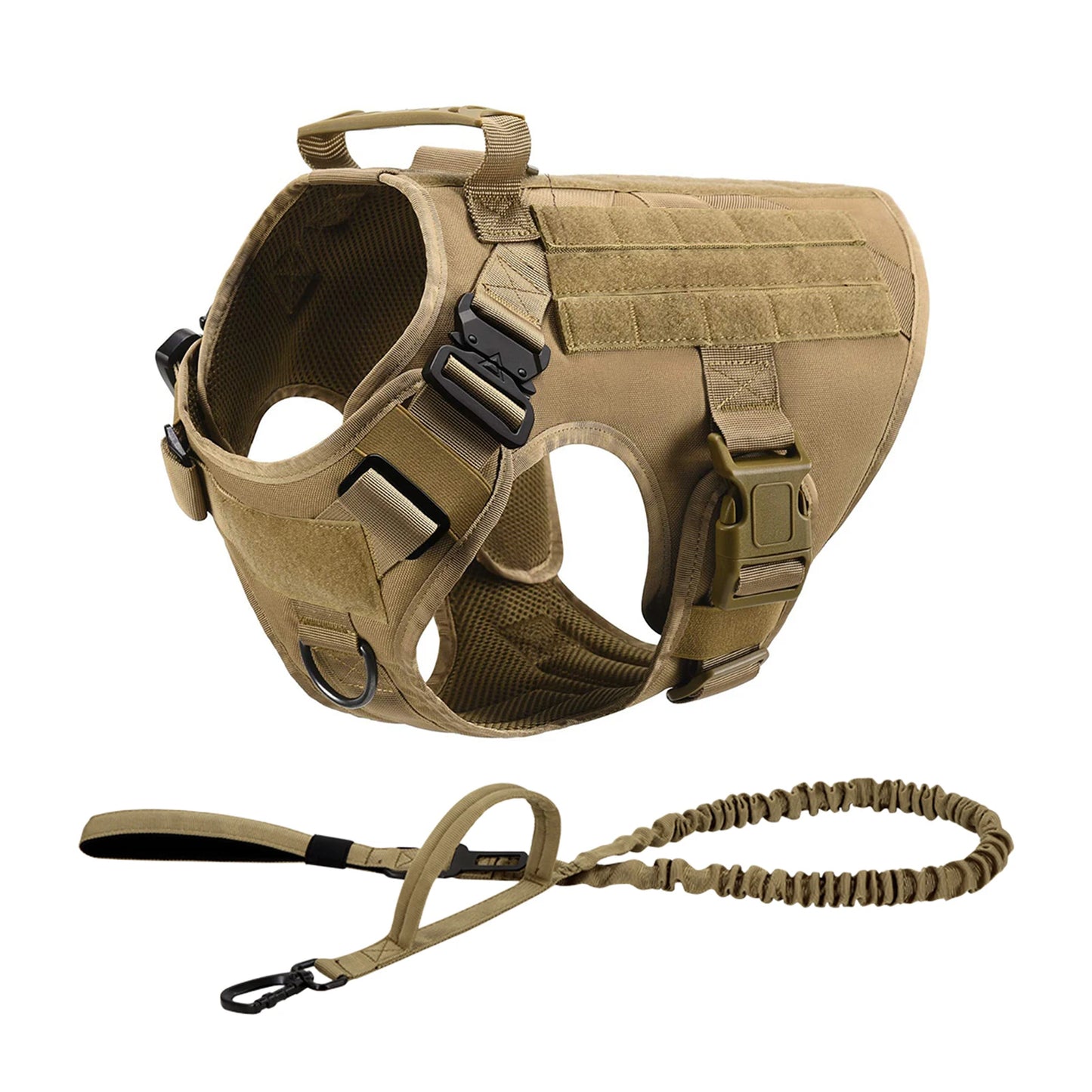Nylon Tactical Dog Harness With Molle Pouches