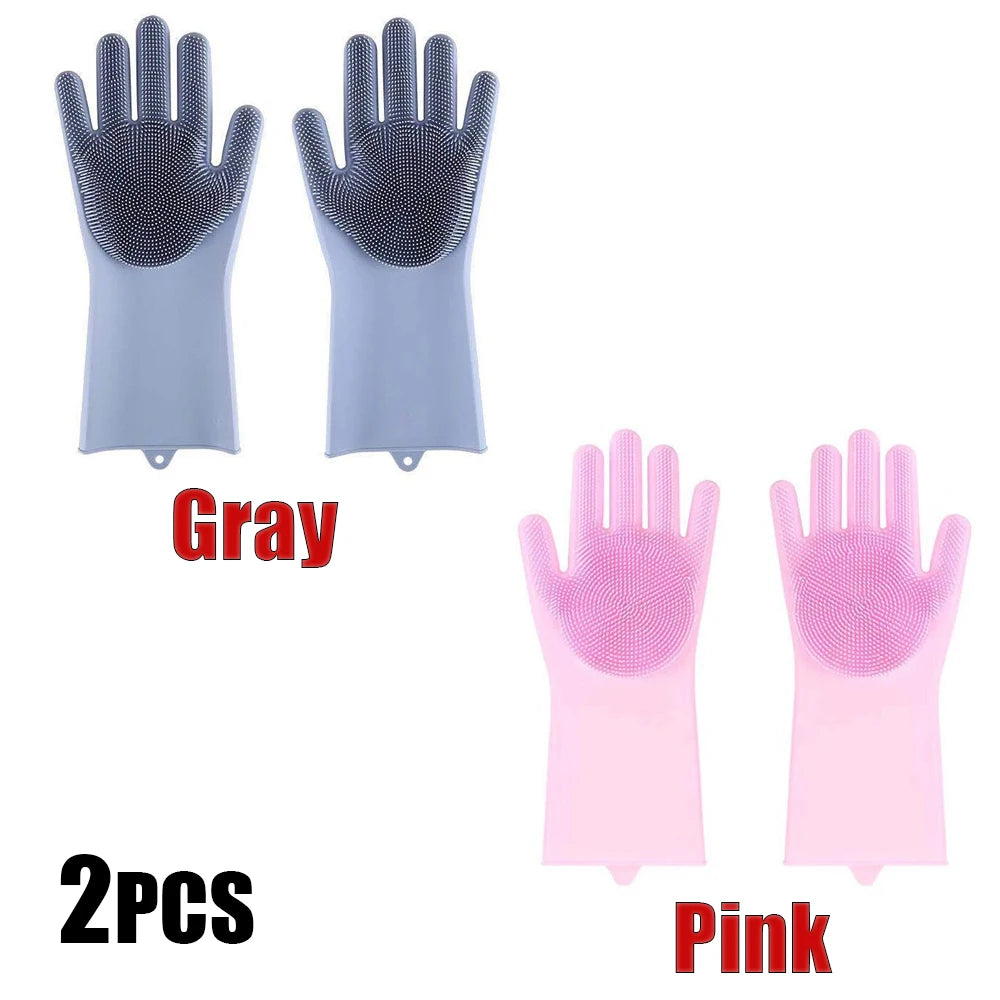 Pet Grooming Cleaning Gloves Dog Cat Silicone Bathing Glove with High-Density Teeth for Dogs and Cats Bathing Massage