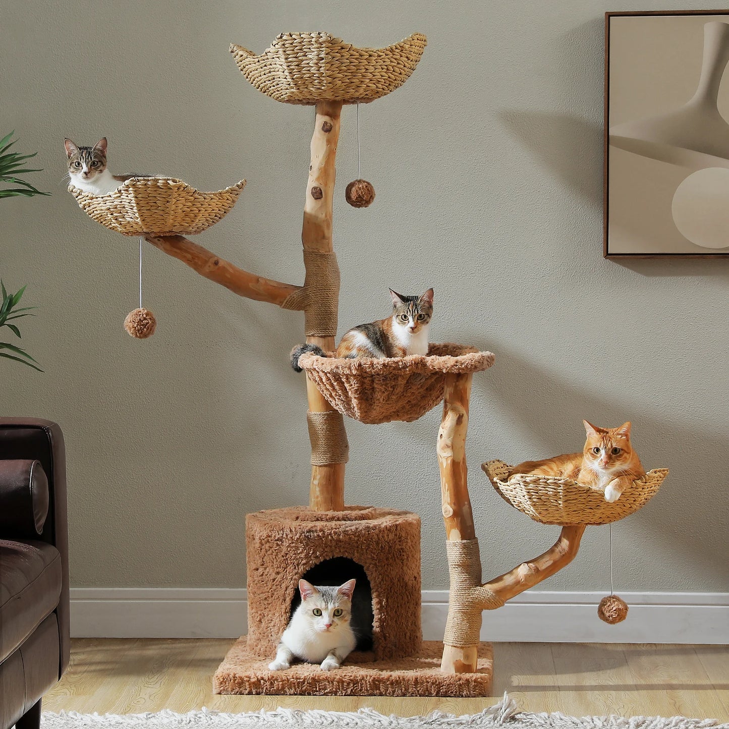PAWZ Road Large Cat Tree Tower With Sisal Scratching Post