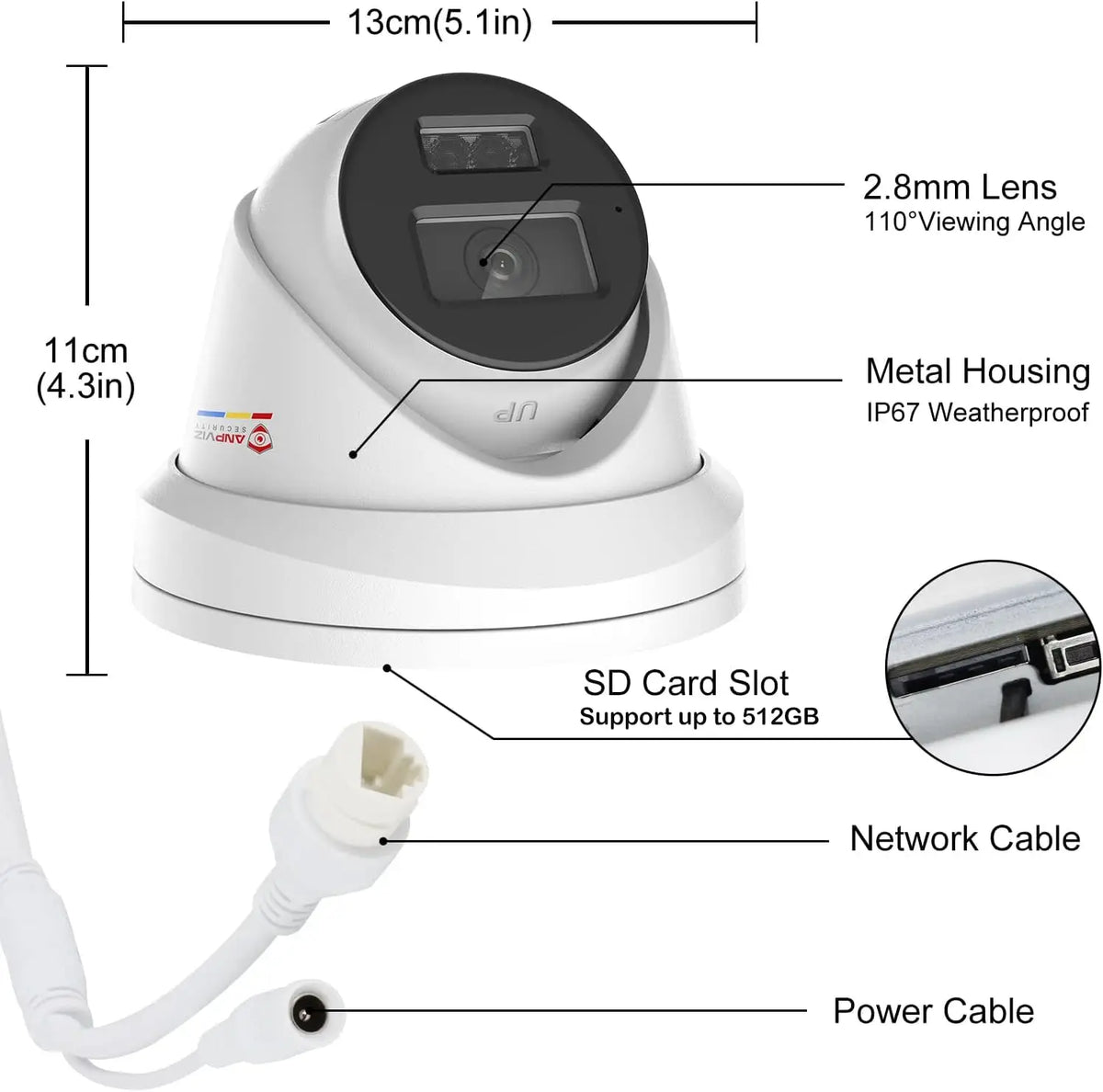 Anpviz Smart Color Night Vision PoE Turret Camera