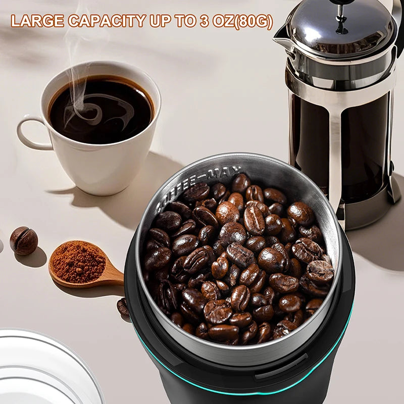 KIRAINAFLY Coffee Grinder With Stainless Steel Cup 300W