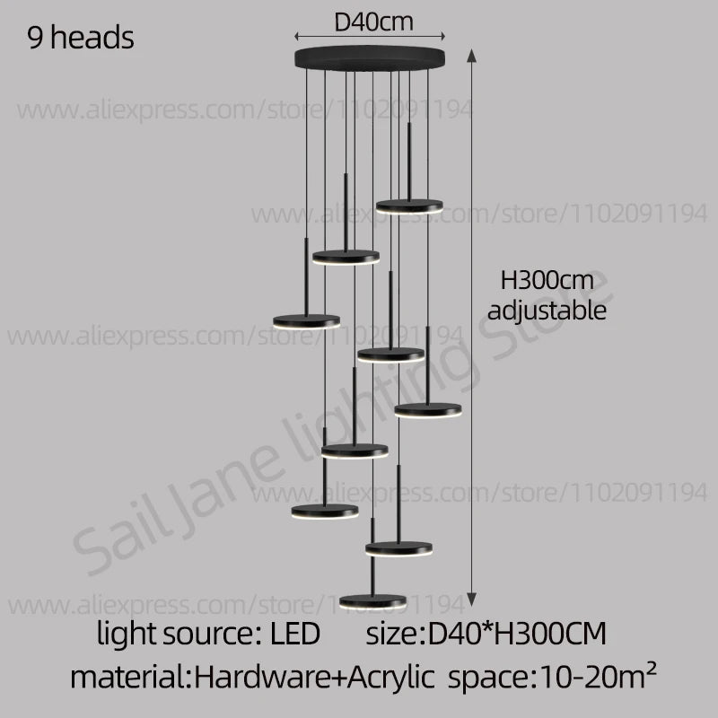 CAMPEGGI LED Circular Chandelier For Living Room