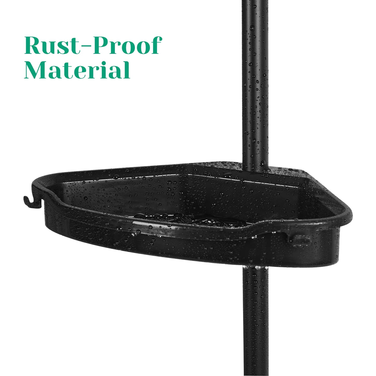 HiMISS Corner Shower Caddy With Tension Pole 4 Tier