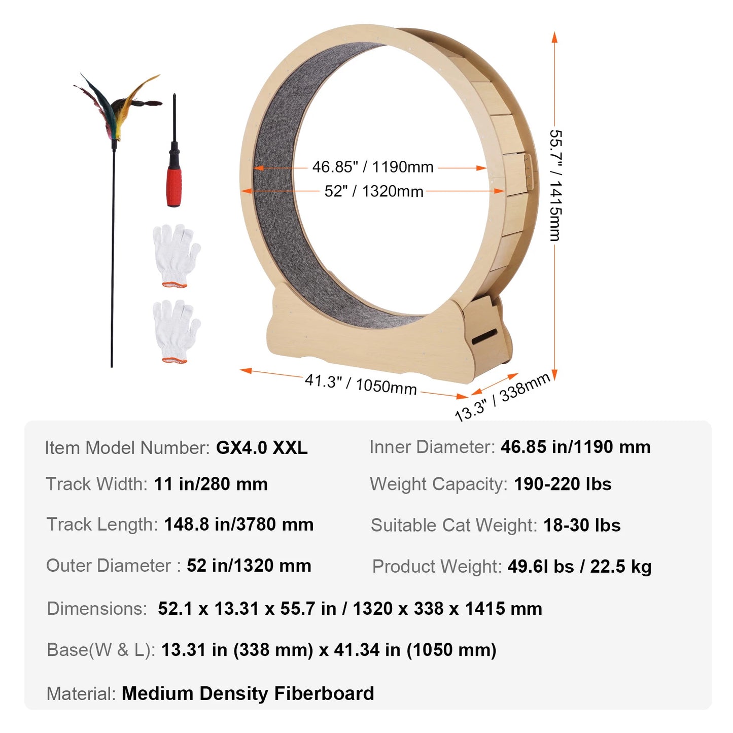 Wooden Cat Exercise Wheel For Indoor Cats
