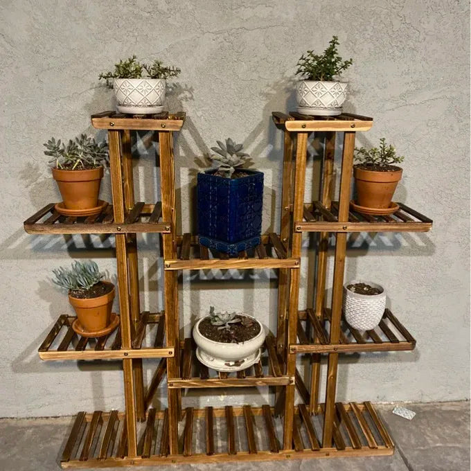 Wisfor Wooden Plant Shelf Indoor Outdoor MultiTier Stand