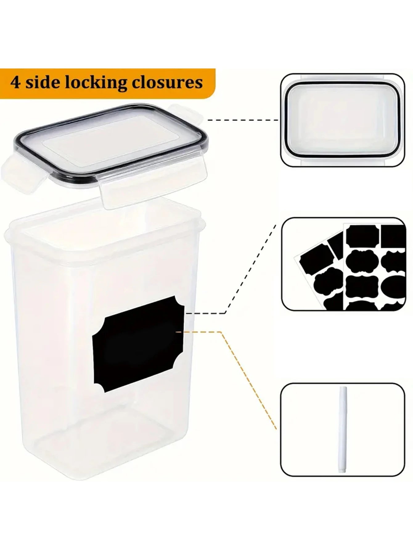24 Pcs Airtight Food Storage Containers With Labels