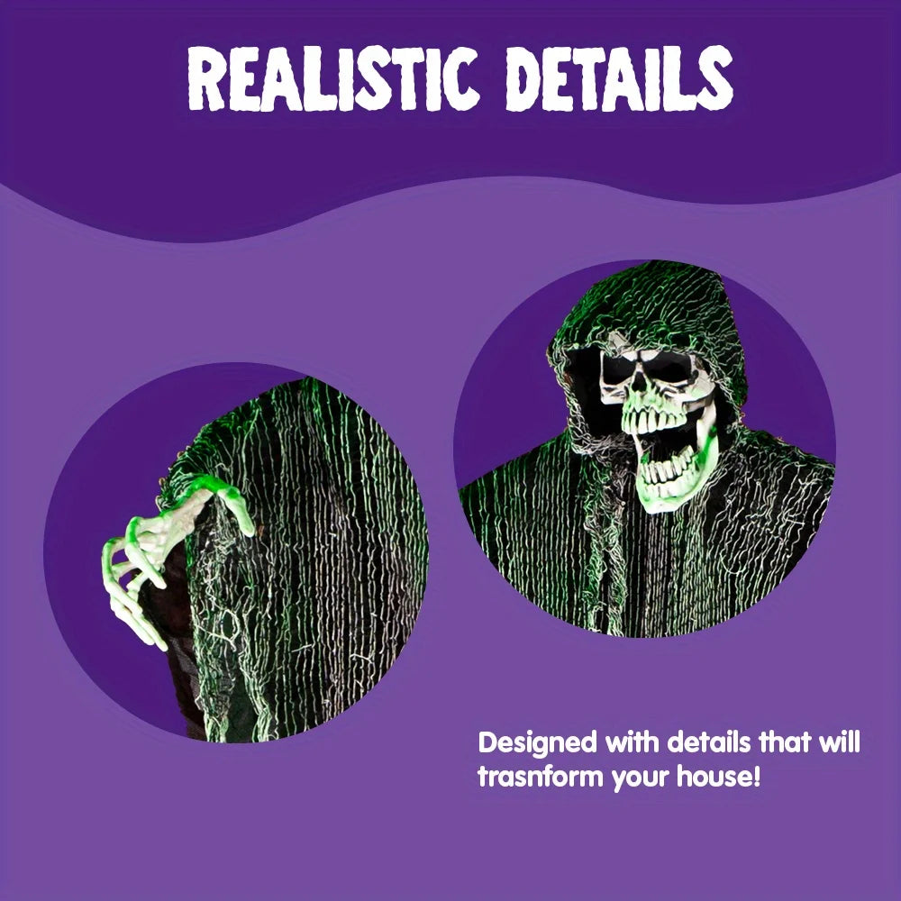 Joyfy Halloween Hanging Grim Reaper Skeleton Decor