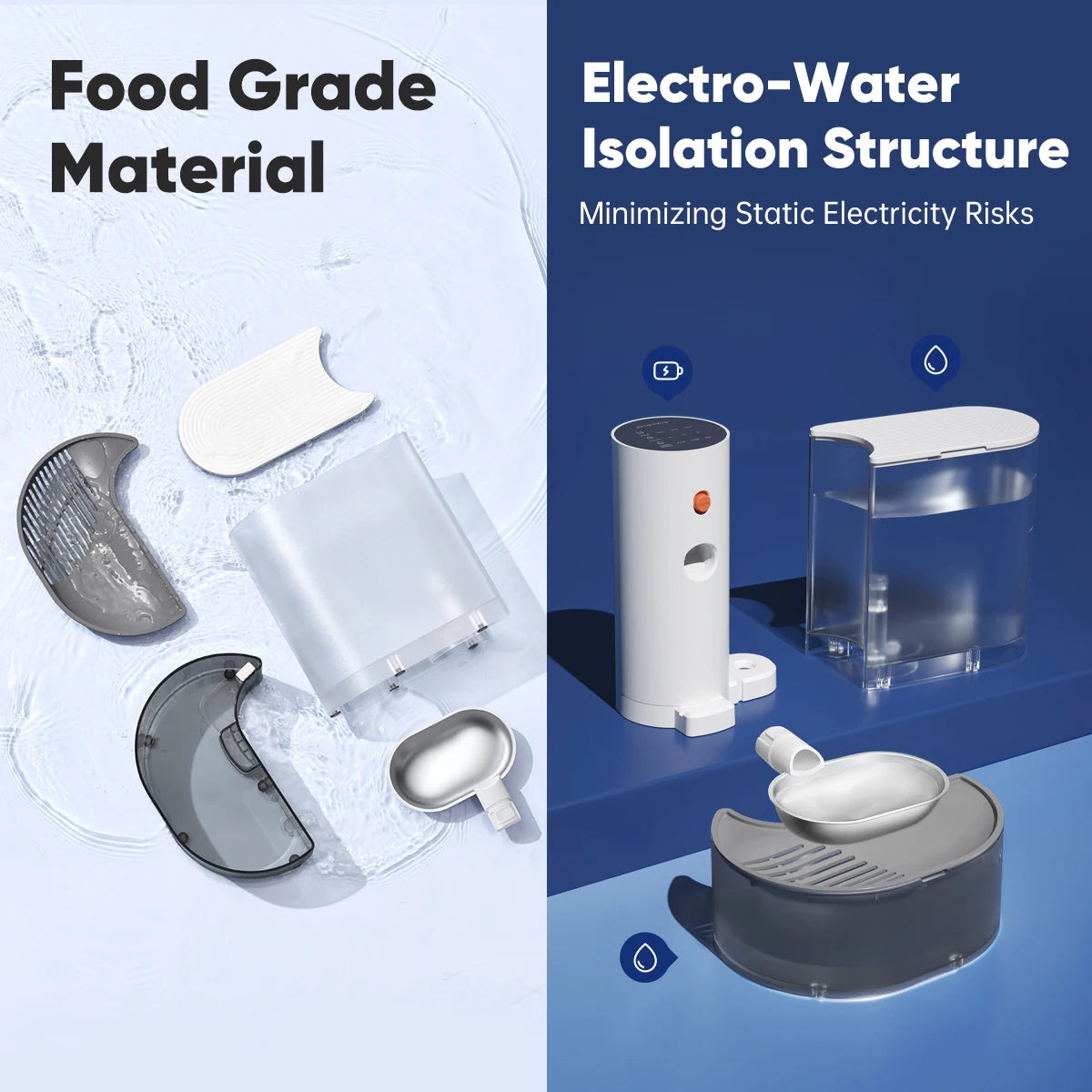 Booteely Stainless Steel Pet Water Dispenser With Purifier