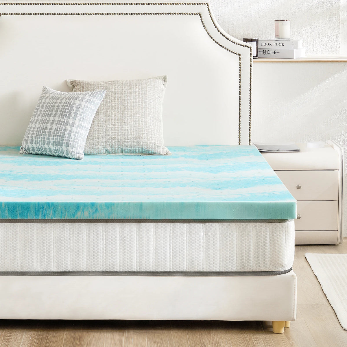 JHK Gel Cooling Memory Foam Mattress Topper