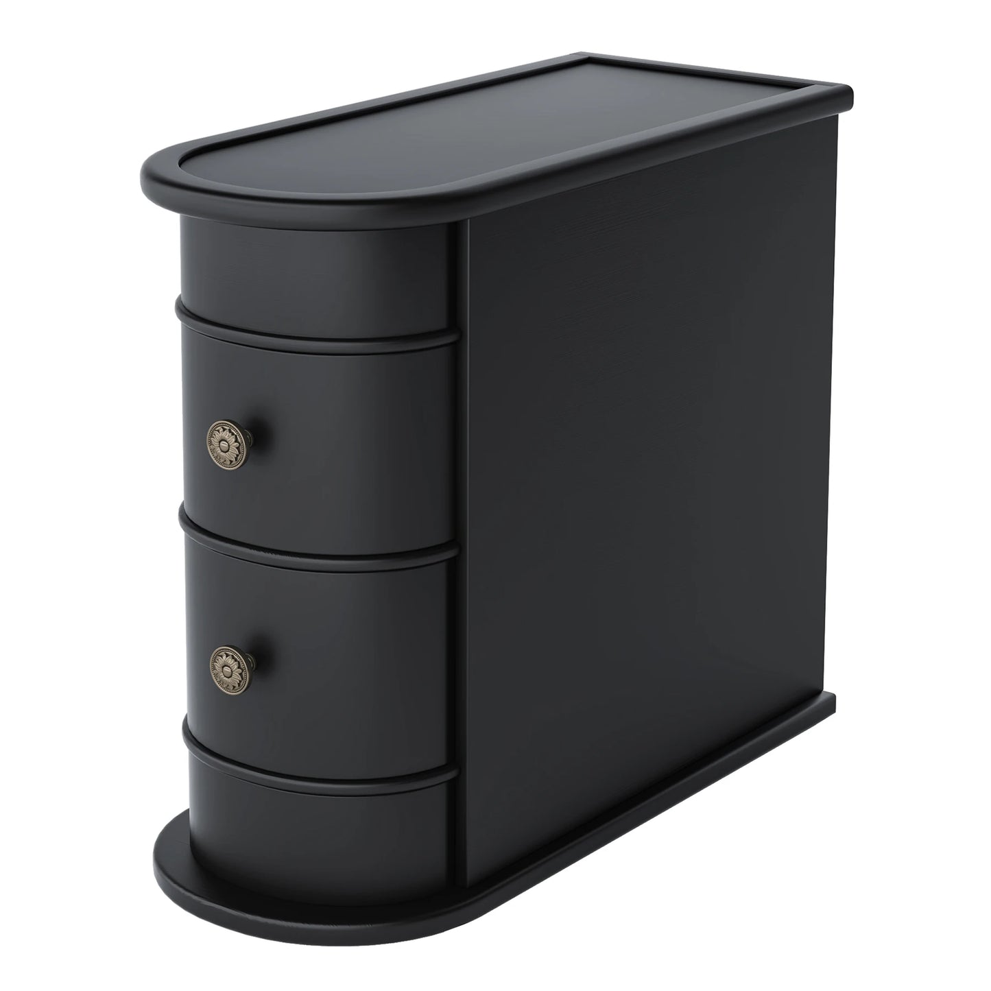 Tribesigns End Table Round Solid Wood Nightstand With Drawer