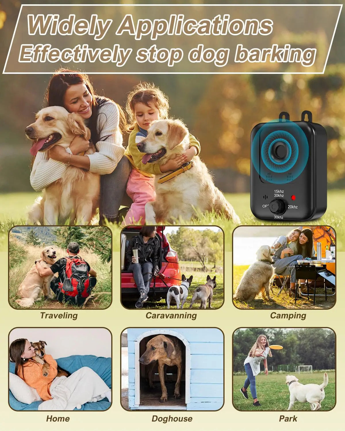 Petedu Rechargeable Ultrasonic Bark Deterrent For Dogs