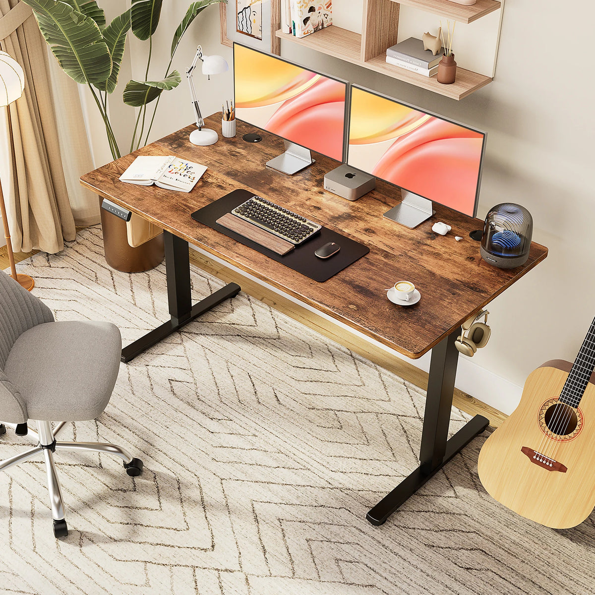 JHK Electric Adjustable Height Sit Stand Office Desk