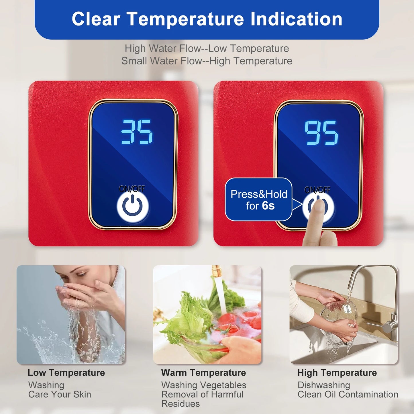 Sweetmile 3000W Instant Water Heater With Digital Display