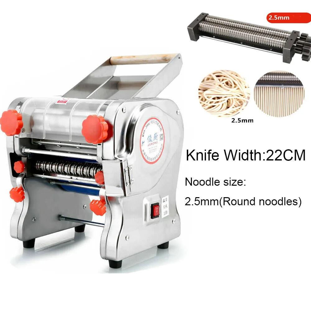 550W Electric Pasta Maker Stainless Steel Noodle Machine