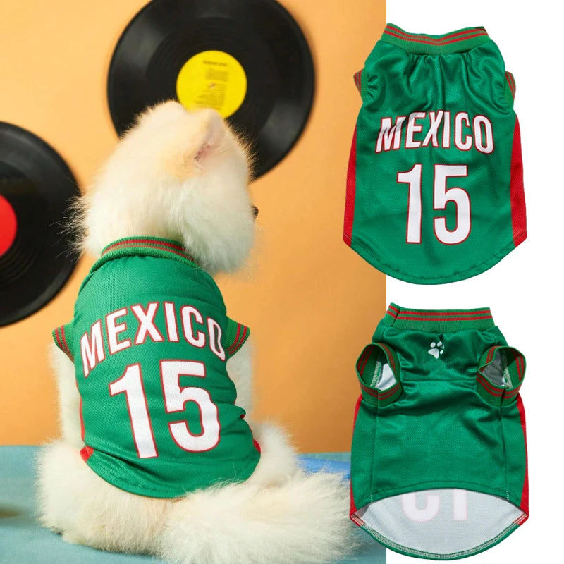 Breathable Mesh Dog Jersey Shirt For Pets Summer Wear