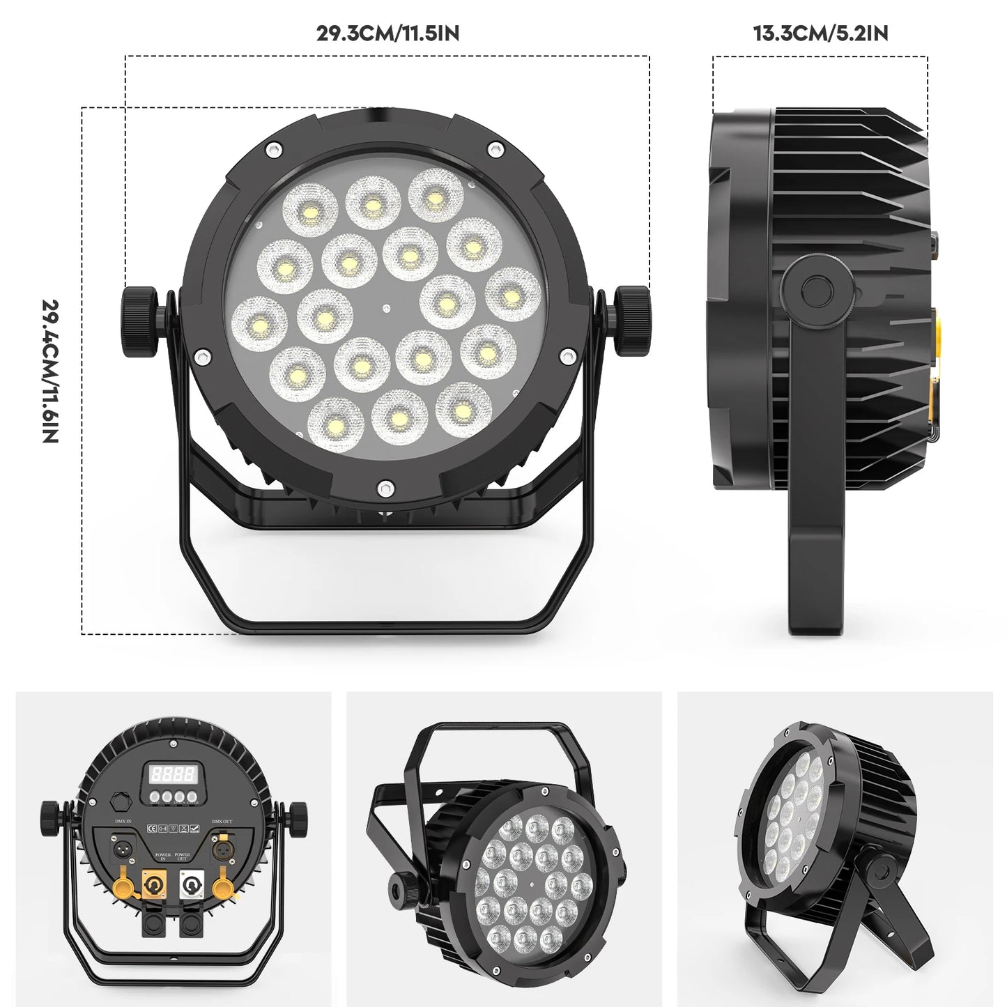 U'King 6in1 RGBWA UV LED Par Light DMX512 DJ Stage