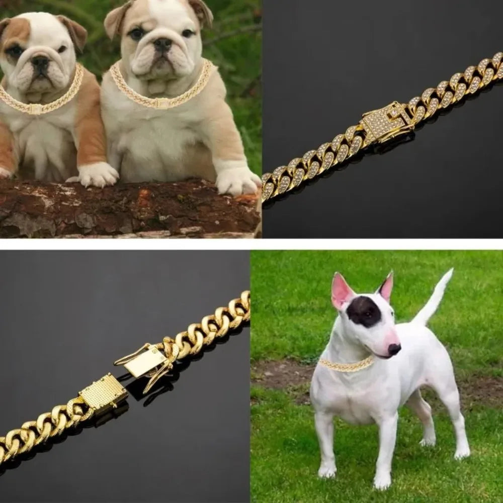 Cuban Chain Stainless Steel Dog Collar