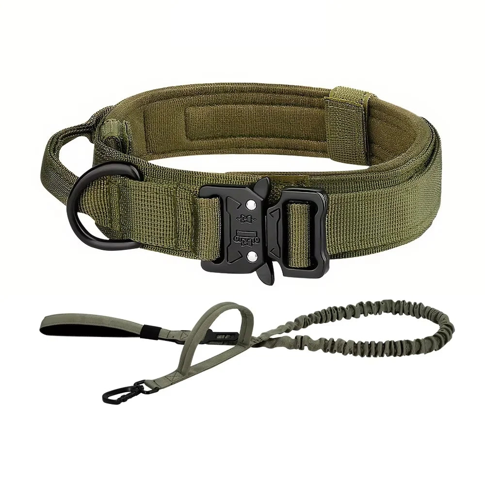 Adjustable Dog Training Collar And Leash Set With Handle