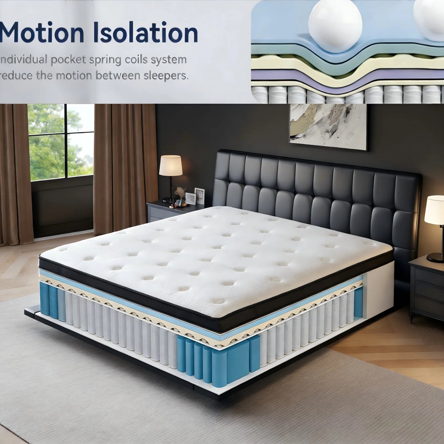 Medium Firm Hybrid Mattress With Pocket Springs