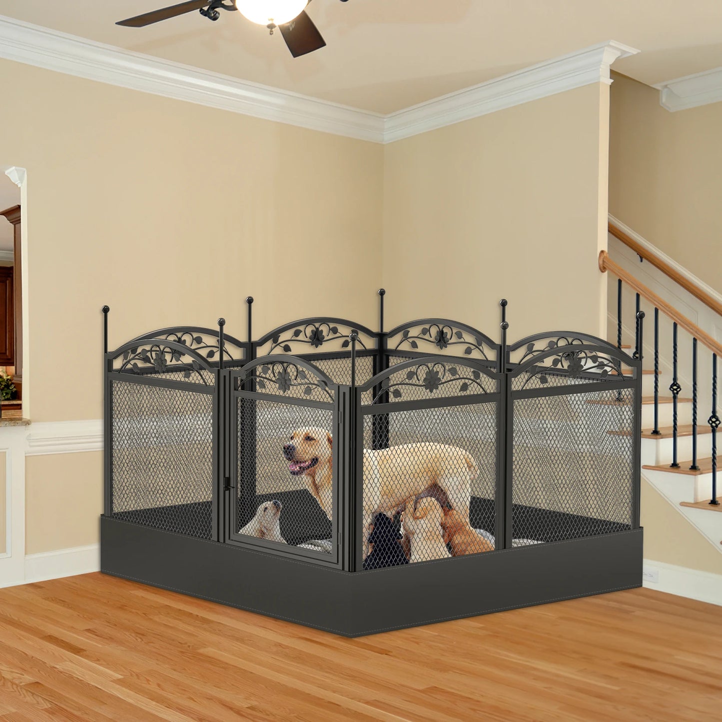 Bingopaw Heavy Duty Dog Playpen Outdoor Indoor Fence Pad