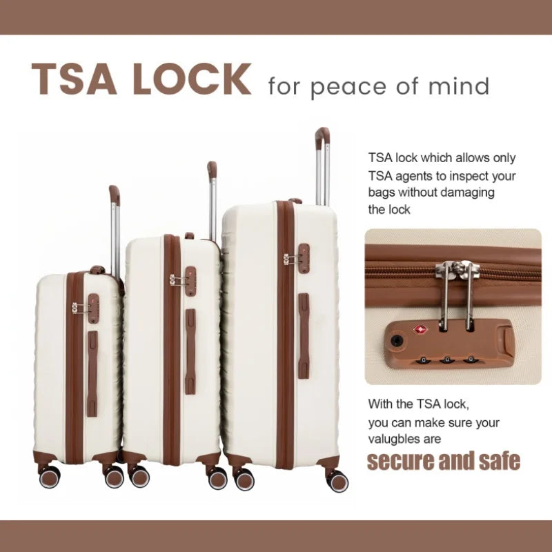 Travelhouse CN 5 Piece Luggage Set Spinner Wheels TSA Lock