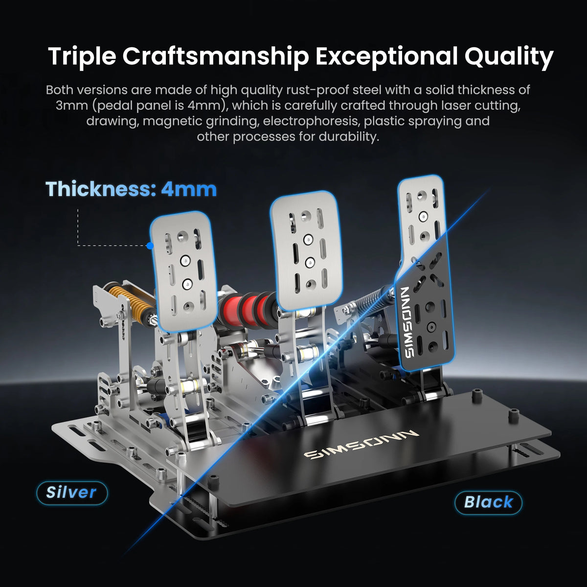 SIMSONN Plus X PC Sim Racing Simulator Pedals